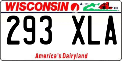 WI license plate 293XLA