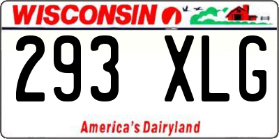 WI license plate 293XLG