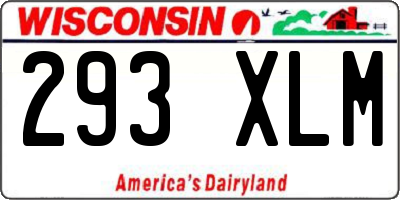 WI license plate 293XLM