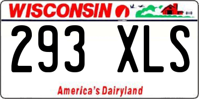 WI license plate 293XLS
