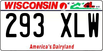 WI license plate 293XLW