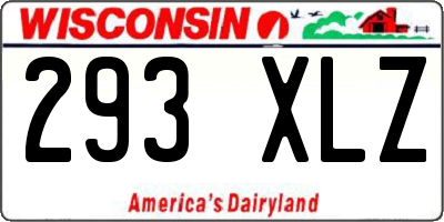 WI license plate 293XLZ