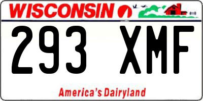 WI license plate 293XMF