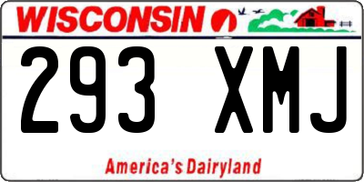 WI license plate 293XMJ