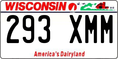 WI license plate 293XMM