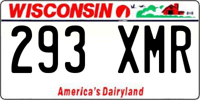 WI license plate 293XMR