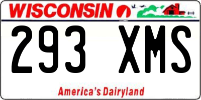 WI license plate 293XMS