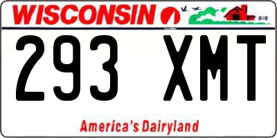 WI license plate 293XMT