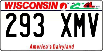 WI license plate 293XMV