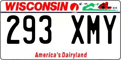 WI license plate 293XMY