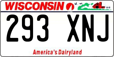 WI license plate 293XNJ