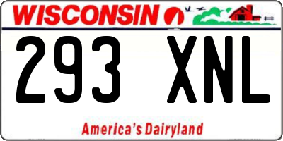 WI license plate 293XNL