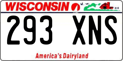WI license plate 293XNS