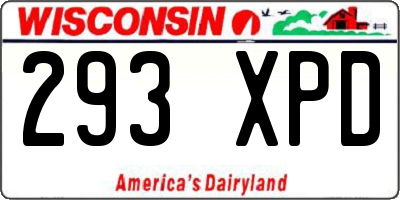 WI license plate 293XPD