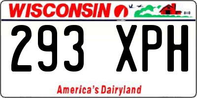 WI license plate 293XPH