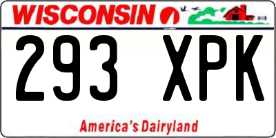 WI license plate 293XPK