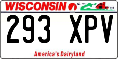 WI license plate 293XPV