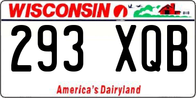WI license plate 293XQB