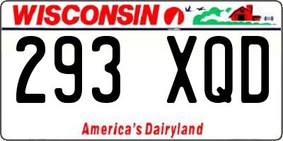 WI license plate 293XQD