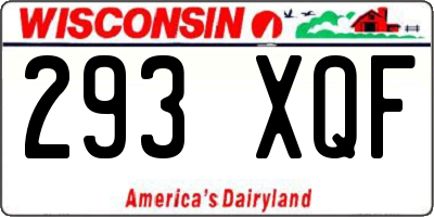 WI license plate 293XQF