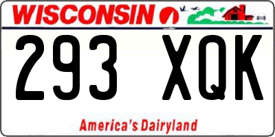 WI license plate 293XQK