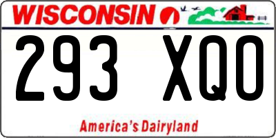 WI license plate 293XQO