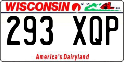 WI license plate 293XQP