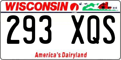 WI license plate 293XQS