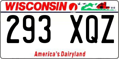 WI license plate 293XQZ