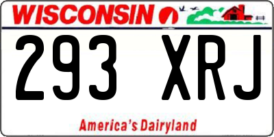 WI license plate 293XRJ