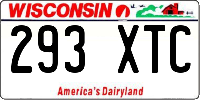 WI license plate 293XTC