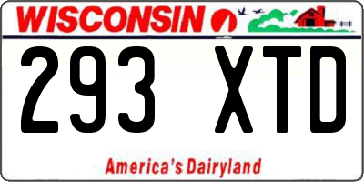 WI license plate 293XTD