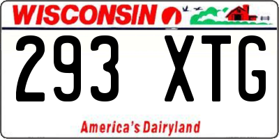 WI license plate 293XTG