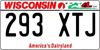 WI license plate 293XTJ