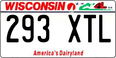 WI license plate 293XTL