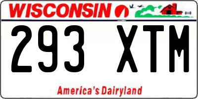 WI license plate 293XTM