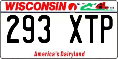 WI license plate 293XTP