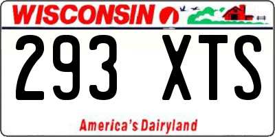 WI license plate 293XTS
