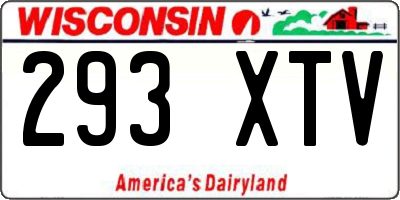 WI license plate 293XTV