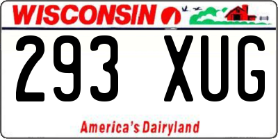 WI license plate 293XUG