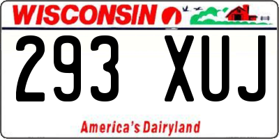 WI license plate 293XUJ