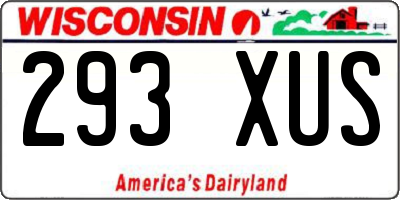 WI license plate 293XUS