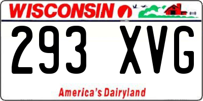 WI license plate 293XVG