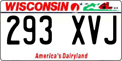 WI license plate 293XVJ