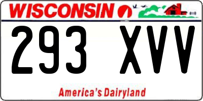 WI license plate 293XVV
