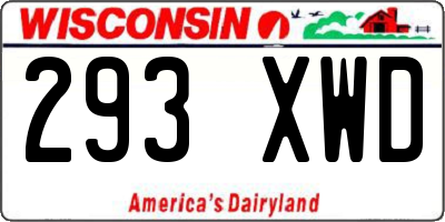 WI license plate 293XWD