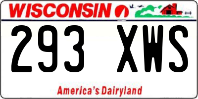 WI license plate 293XWS