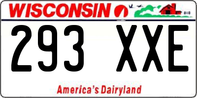 WI license plate 293XXE