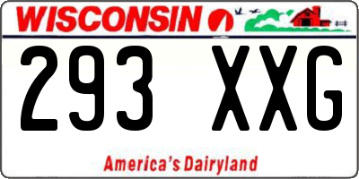 WI license plate 293XXG