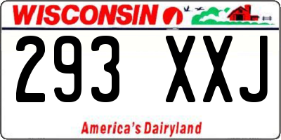 WI license plate 293XXJ